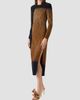 Akris Women's Abstract Print Wool-Blend Crewneck Midi Dress - 5