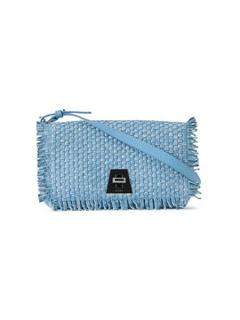 Akris Women's Anouk Fringed Woven Crossbody Bag