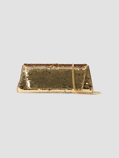 Akris Women's Anouk Small Sequin-Embellished Satin Convertible Clutch