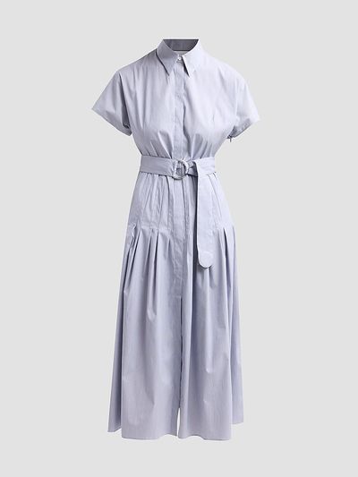Akris Women's Belted Cotton Midi Dress