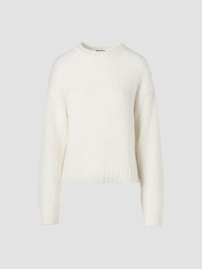 Akris Women's Cashmere-Silk Bouclé-Knit Crewneck Sweater