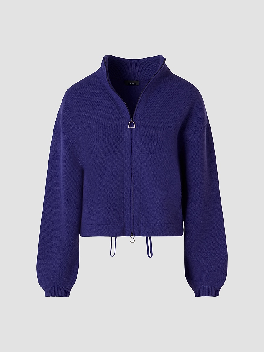 Akris - Women's Cashmere Stand-Collar Zip-Front Cardigan