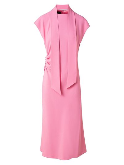 Akris Women's Crepe Ruched Waist Midi-Dress