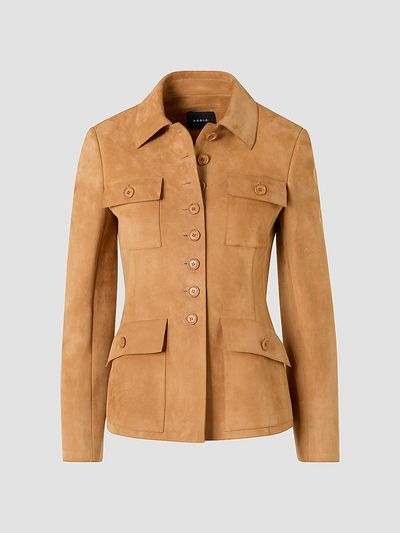 Akris Women's Delia Suede Utility Jacket