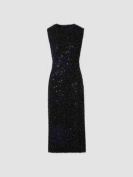 Akris Women's Embellished-Tweed Sheath Midi Dress