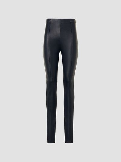 Akris Women's Flame Stretch Leather Skinny Pants