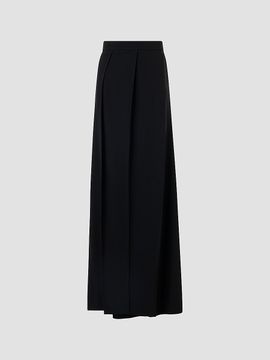 Akris Women's Fossil Pleated Wool Mid-Rise Straight-Leg Pants