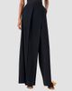 Akris Women's Fossil Pleated Wool Mid-Rise Straight-Leg Pants - 3