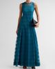 Akris Women's High Plains Embroidered Tulle Sleeveless Pleated Gown - 2