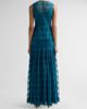 Akris Women's High Plains Embroidered Tulle Sleeveless Pleated Gown - 3