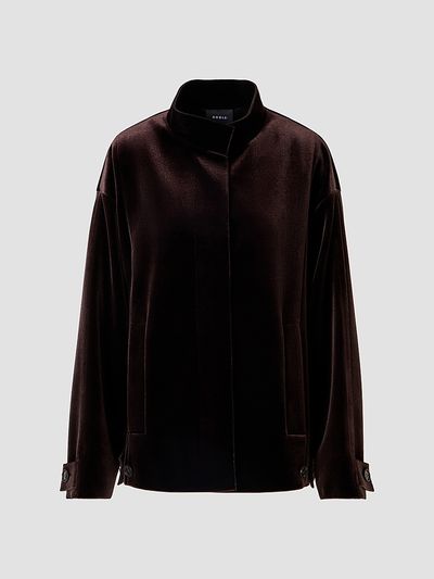 Akris Women's Huma Velvet Oversized Parka