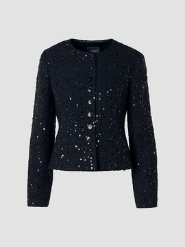 Akris Women's Kelis Embellished-Tweed Fitted Jacket
