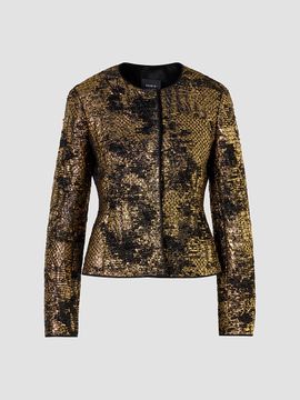 Akris Women's Kelis Jacquard Silk Lamé Jacket