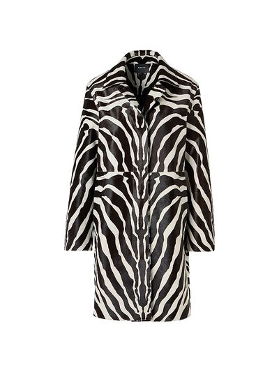 Akris Women's Laron Zebra-Print Leather Coat