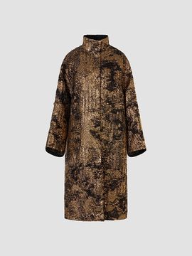 Akris Women's Lucas Jacquard Lamé Oversized Coat