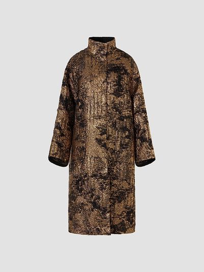 Akris Women's Lucas Jacquard Lamé Oversized Coat
