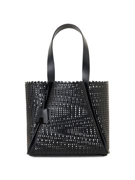 Akris Women's Medium Alex Wave Lasercut Tote Bag