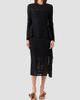 Akris Women's Mesh Draped Crewneck Midi-Dress - 2
