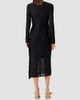 Akris Women's Mesh Draped Crewneck Midi-Dress - 3