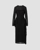 Akris Women's Mesh Draped Crewneck Midi-Dress - 7