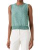 Akris Women's Micro Sequin Linen-Blend Shell - 3