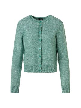 Akris Women's Micro Sequined Linen-Blend Cardigan