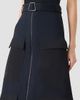 Akris Women's Poplin A-Line Belted Cargo Midi Skirt - 5