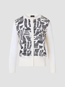 Akris Women's Printed Silk Long-Sleeve Cardigan