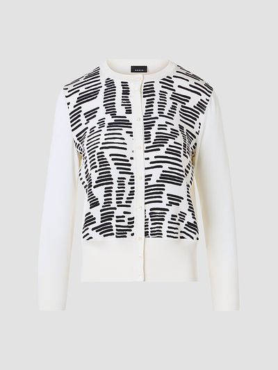 Akris Women's Printed Silk Long-Sleeve Cardigan