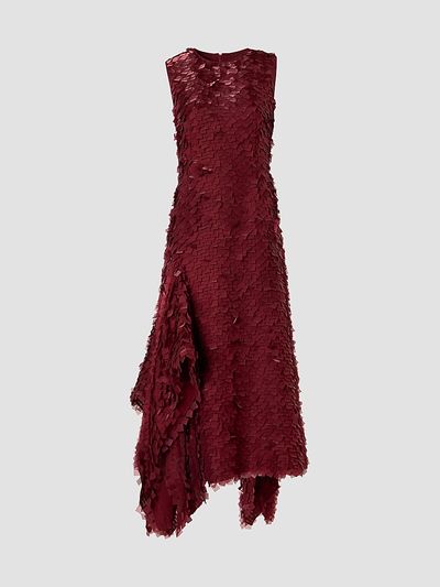 Akris Women's Silk-Organza Layered Tile Midi-Dress