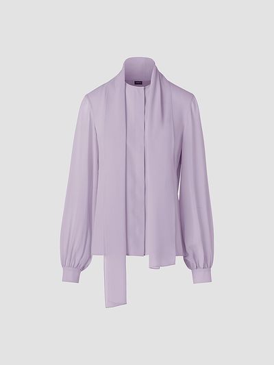 Akris Women's Silk Georgette Scarf Blouse