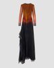 Akris Women's Silk Ombré Asymmetric A-Line Maxi Dress - 6