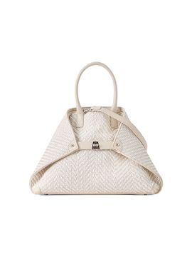 Akris Women's Small Ai Braided Leather Top Handle Bag