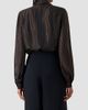 Akris Women's Striped Silk Lamé Scarf Blouse - 3
