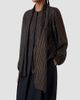 Akris Women's Striped Silk Lamé Scarf Blouse - 6