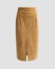 Akris Women's Suede Pencil Skirt - 1