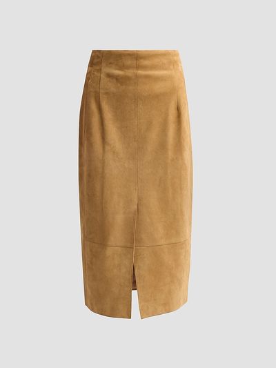 Akris Women's Suede Pencil Skirt