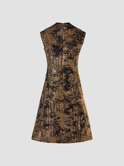 Akris Women's Textured Metallic Jacquard A-Line Dress