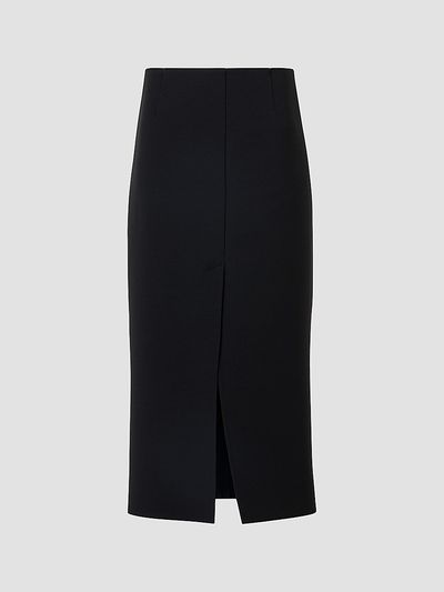 Akris Women's Virgin Wool Slit Midi Skirt