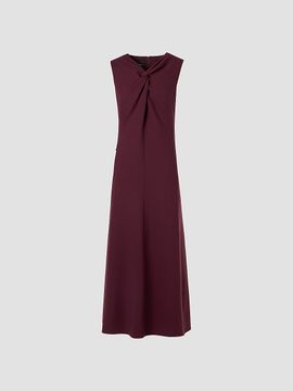 Akris Women's Wool-Blend Knot A-line Midi-Dress