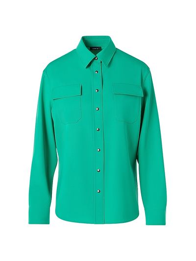 Akris Women's Wool Gabardine Utility Shirt