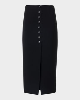 Akris Wool Buttoned Midi Pencil Skirt