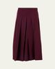 Akris Wool Gabardine Pleated Midi Skirt - 1
