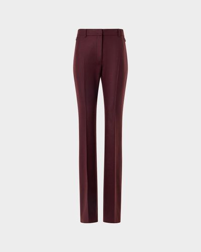Akris Wool Stretch Flannel Bootcut Trousers
