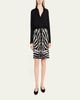 Akris Zebra-Print Pony Hair Pencil Skirt - 2