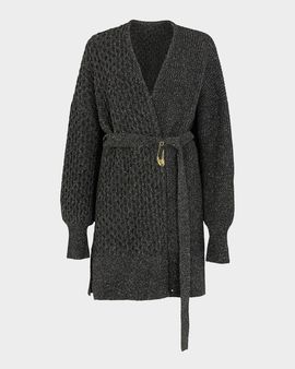 Akyn Studio Kora Contrast Knit Wrap Cardigan