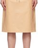 ALAÏA ALAÏA Beige Pencil Calfskin Midi Skirt - 1