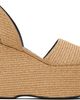 ALAÏA ALAÏA Beige Wedge Paper Straw Heeled Sandals - 1