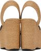 ALAÏA ALAÏA Beige Wedge Paper Straw Heeled Sandals - 2