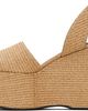 ALAÏA ALAÏA Beige Wedge Paper Straw Heeled Sandals - 3